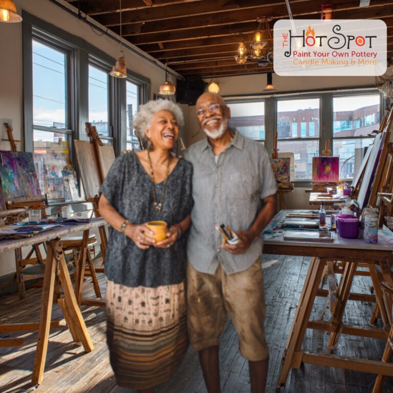 Painted pottery art project at The Hot Spot Studios Miami Gardens, FL
