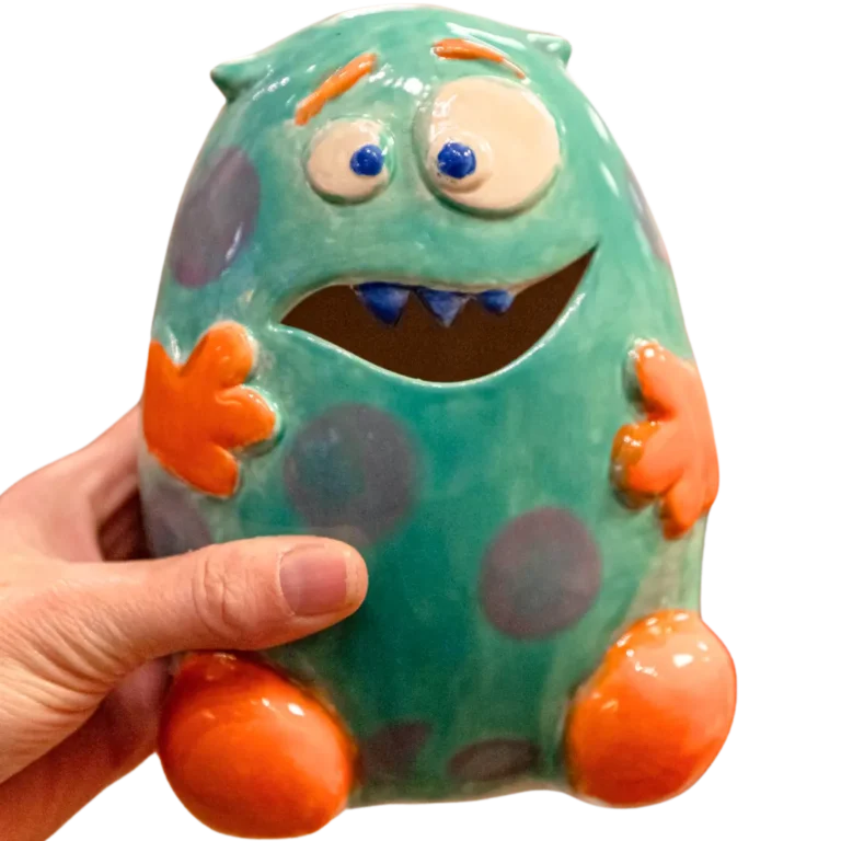 painted ceramic monster