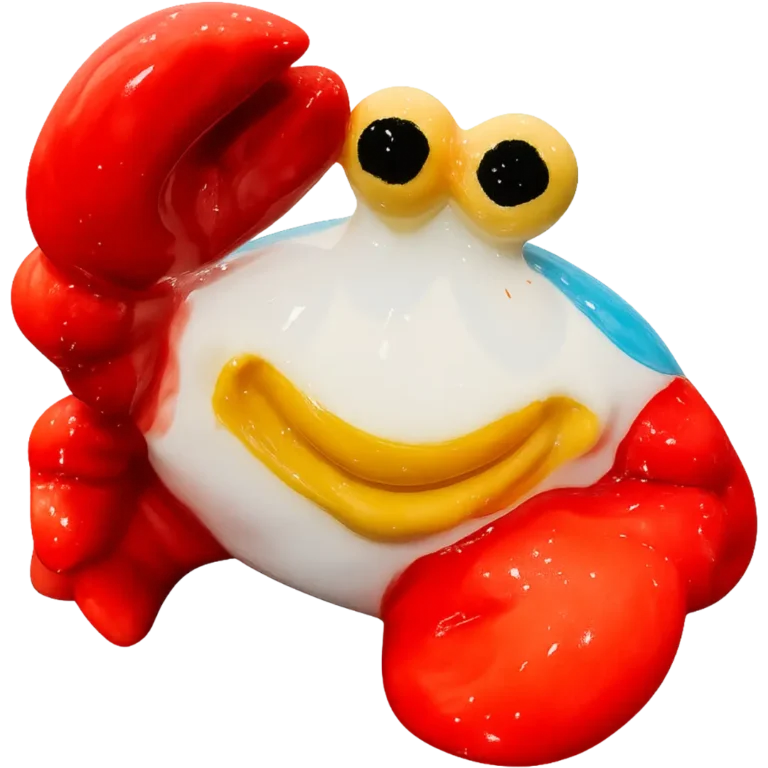 painted ceramic crab