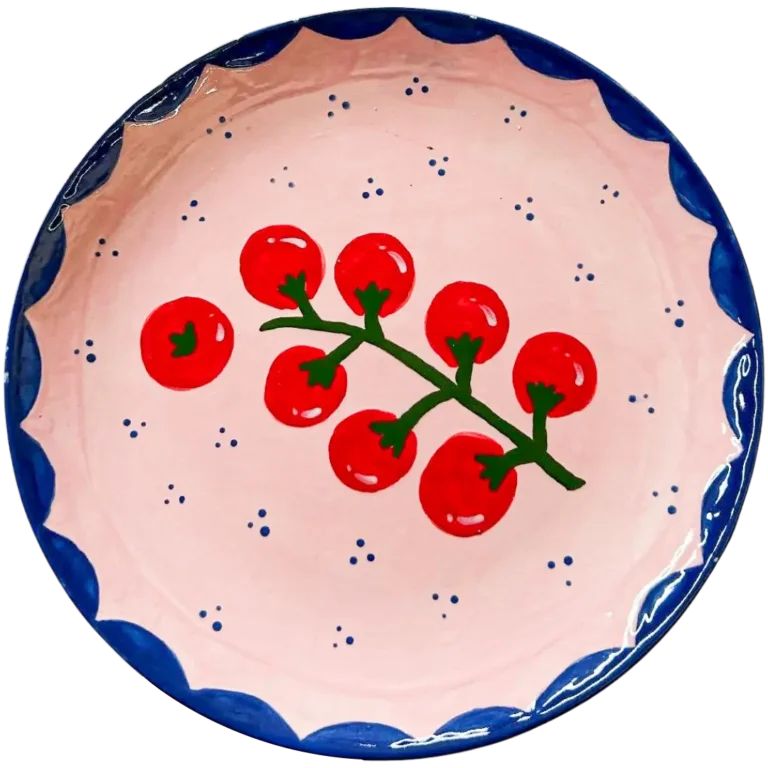 painted pottery ceramic dish