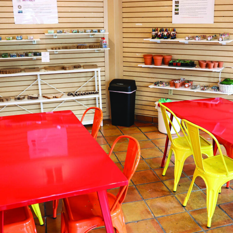 Creative Pottery Studio Setup And Seating Area At The Hot Spot In Narberth, PA.