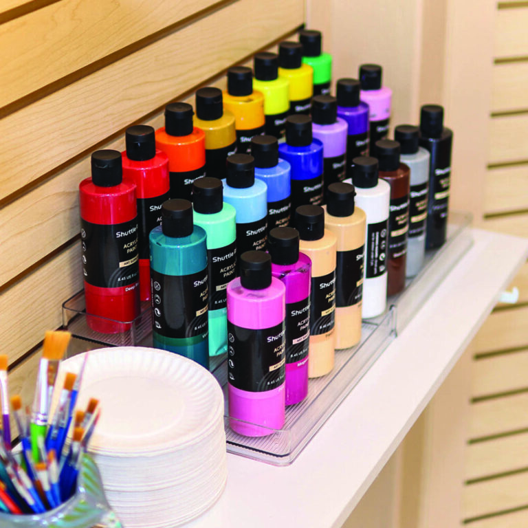 Colorful Acrylic Paint Selection For Pottery At The Hot Spot In Narberth, PA.