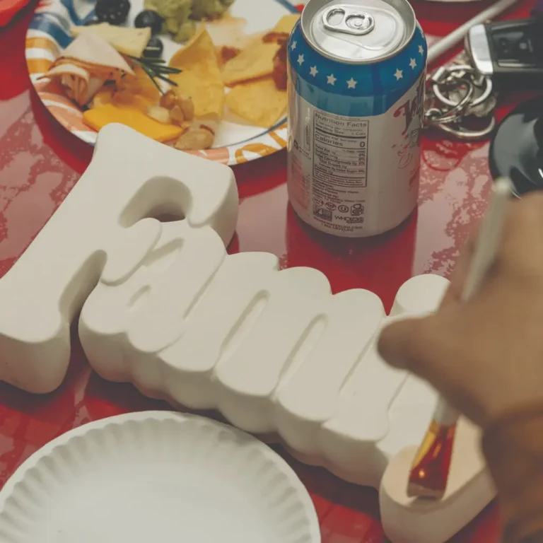 Custom Name Pottery Painting Activity At The Hot Spot In Pflugerville, TX.