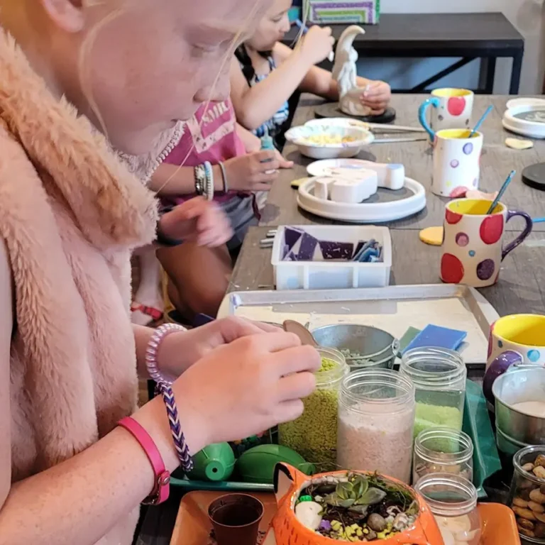 paint pottery kids birthday parties