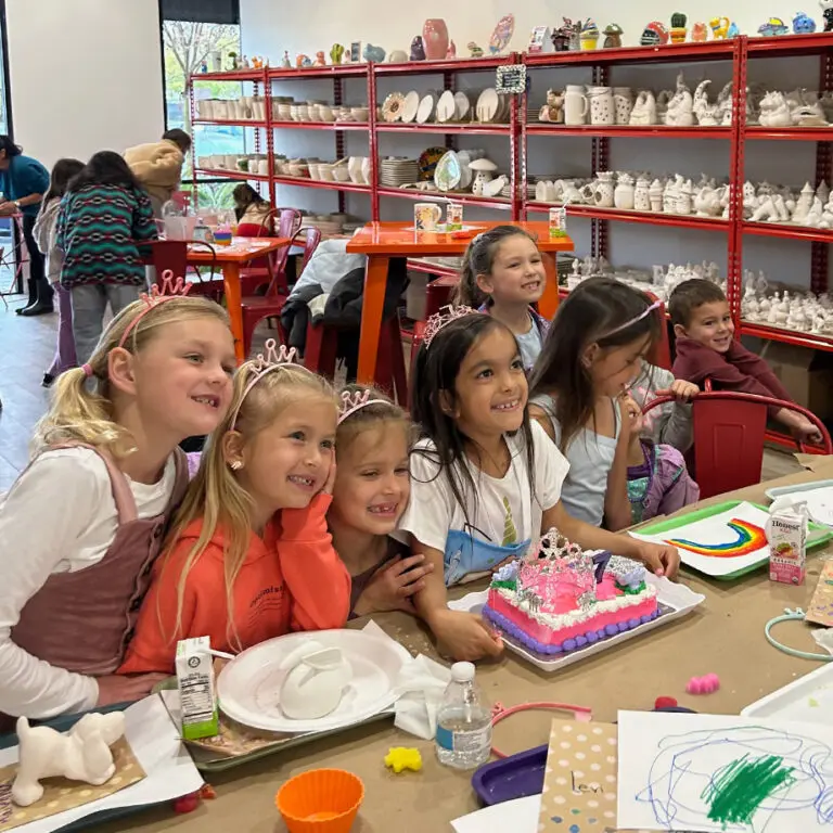 Kids Pottery Painting Party At The Hot Spot In Gresham, OR.