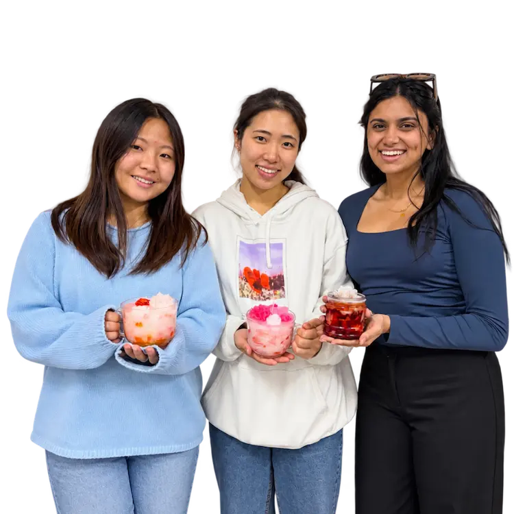 Three friends make custom candles together at The Hot Spot Studios